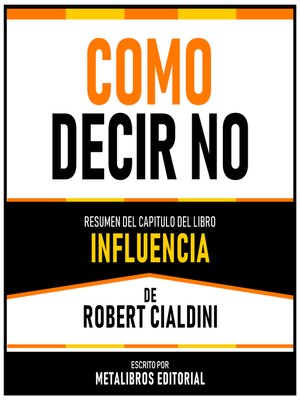cover image of Como Decir No--Resumen Del Capitulo Del Libro Influencia De Robert Cialdini